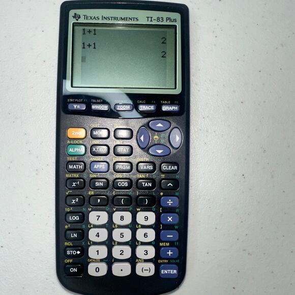 Texas Instruments TI-83 Plus Calculator Working With Original Cover - Picture 2 of 7